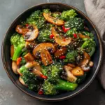 Salteado de Brócoli y Champiñones