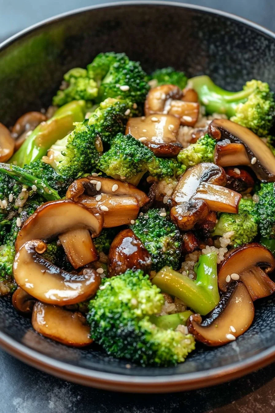 Salteado de Brócoli y Champiñones