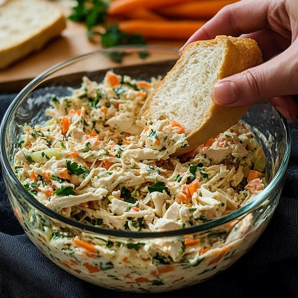 Deliciosos sándwiches de pollo cremosos listos para disfrutar