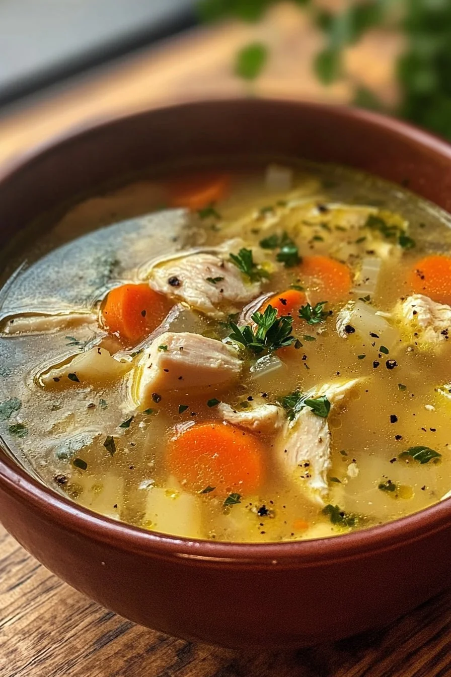 Receta de Sopa de Pollo Antiinflamatoria