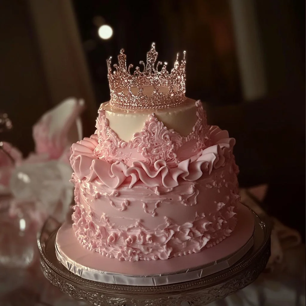 Tarta de brillo deliciosa decorada con glaseado brillante y frutas frescas.