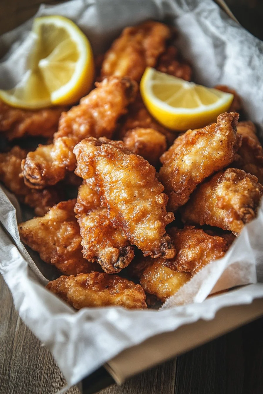Tiras de pollo al limón