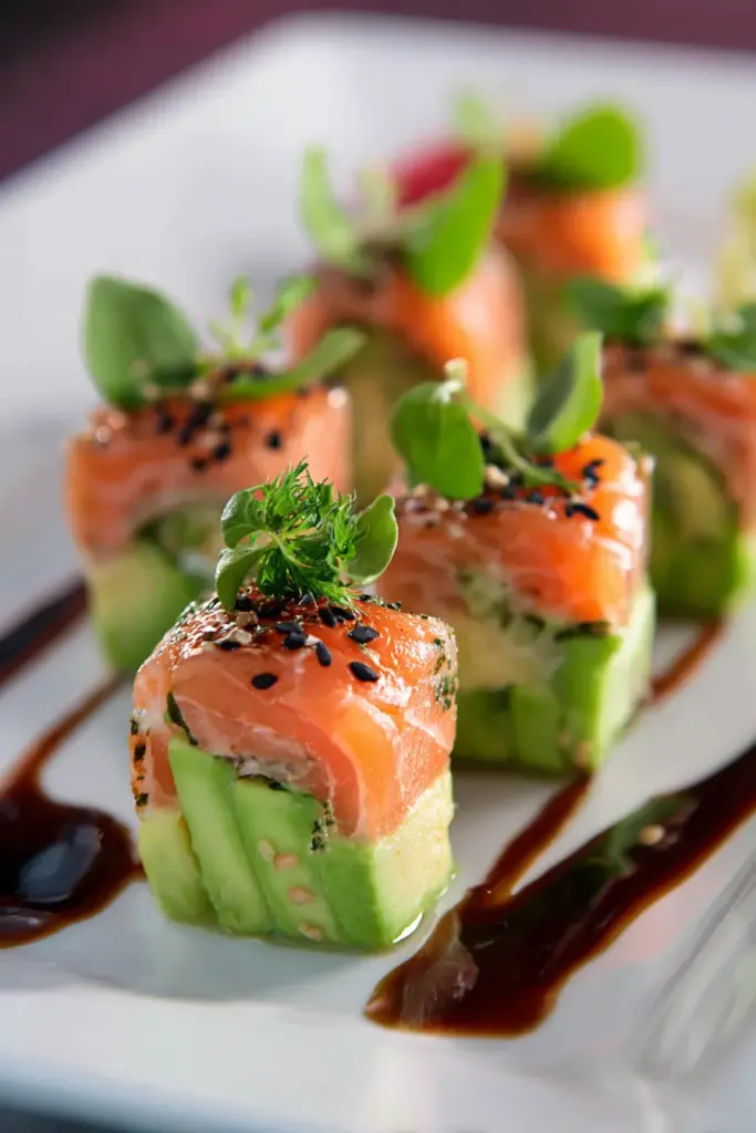 Rollos de salmón
