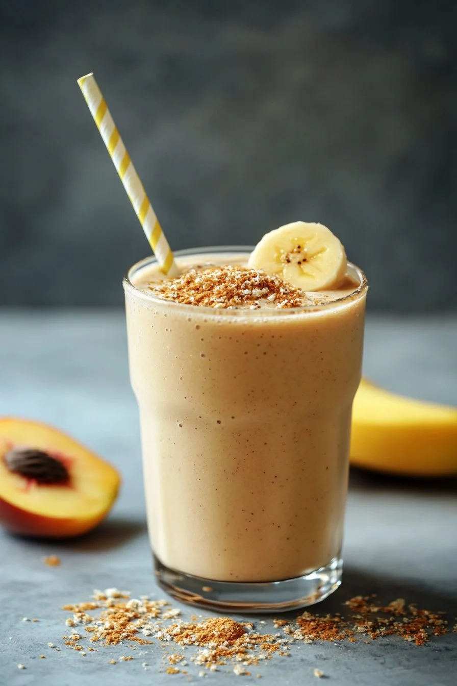Banana Peach Protein Smoothie