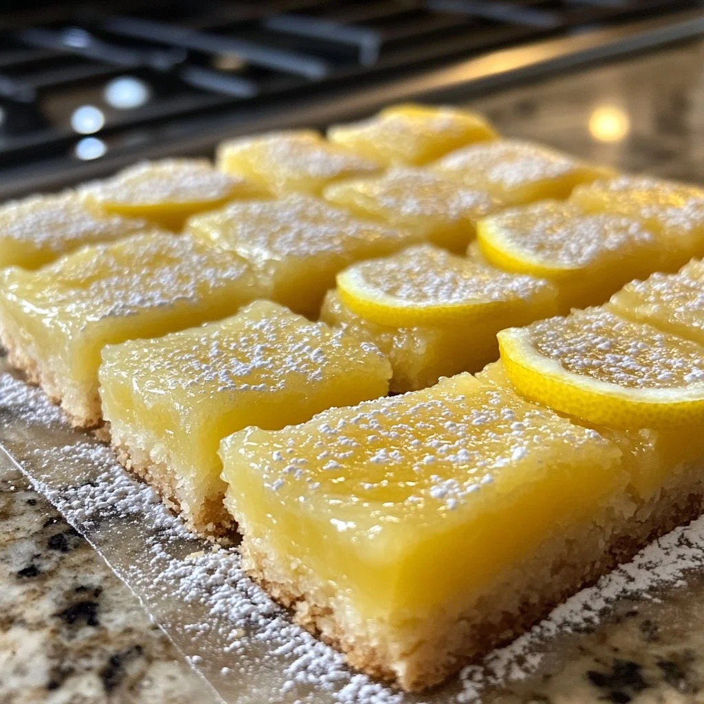 Deliciosas Barritas de Limón fáciles de hacer y perfectas para cualquier postre.