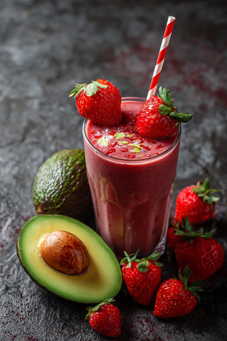 Batido de Fresa y Aguacate