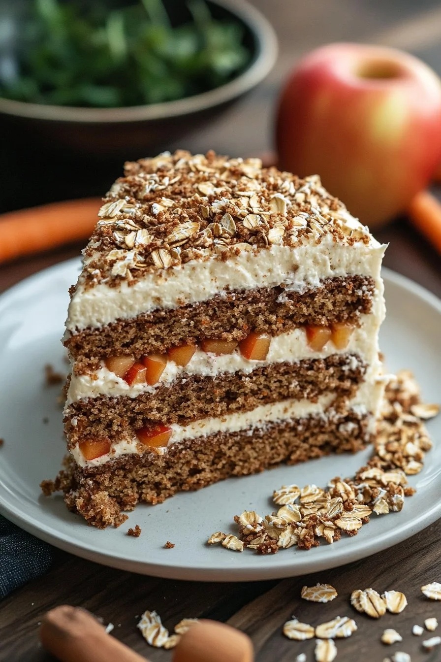 Bizcocho Saludable de Avena, Manzana y Zanahoria