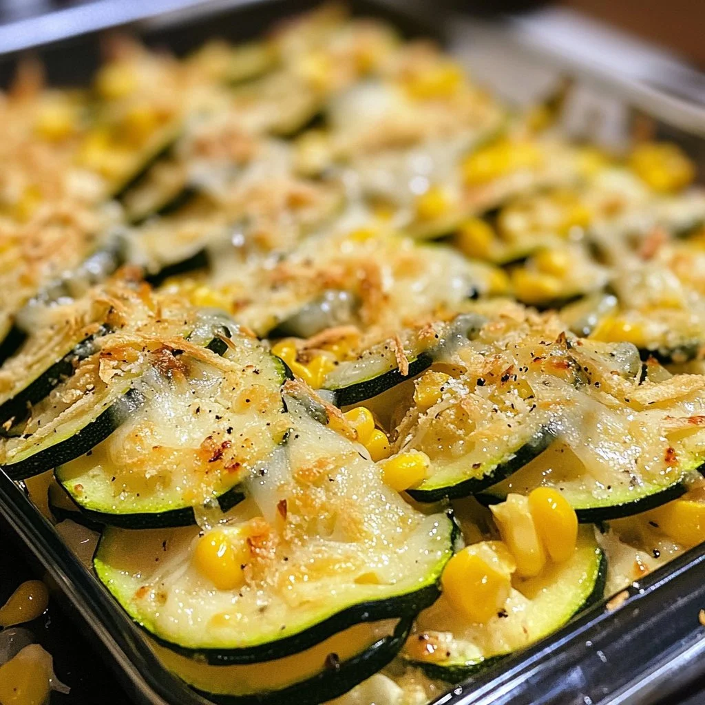 Plato de Calabacitas con Elote, Rajas y Queso listo para servir.