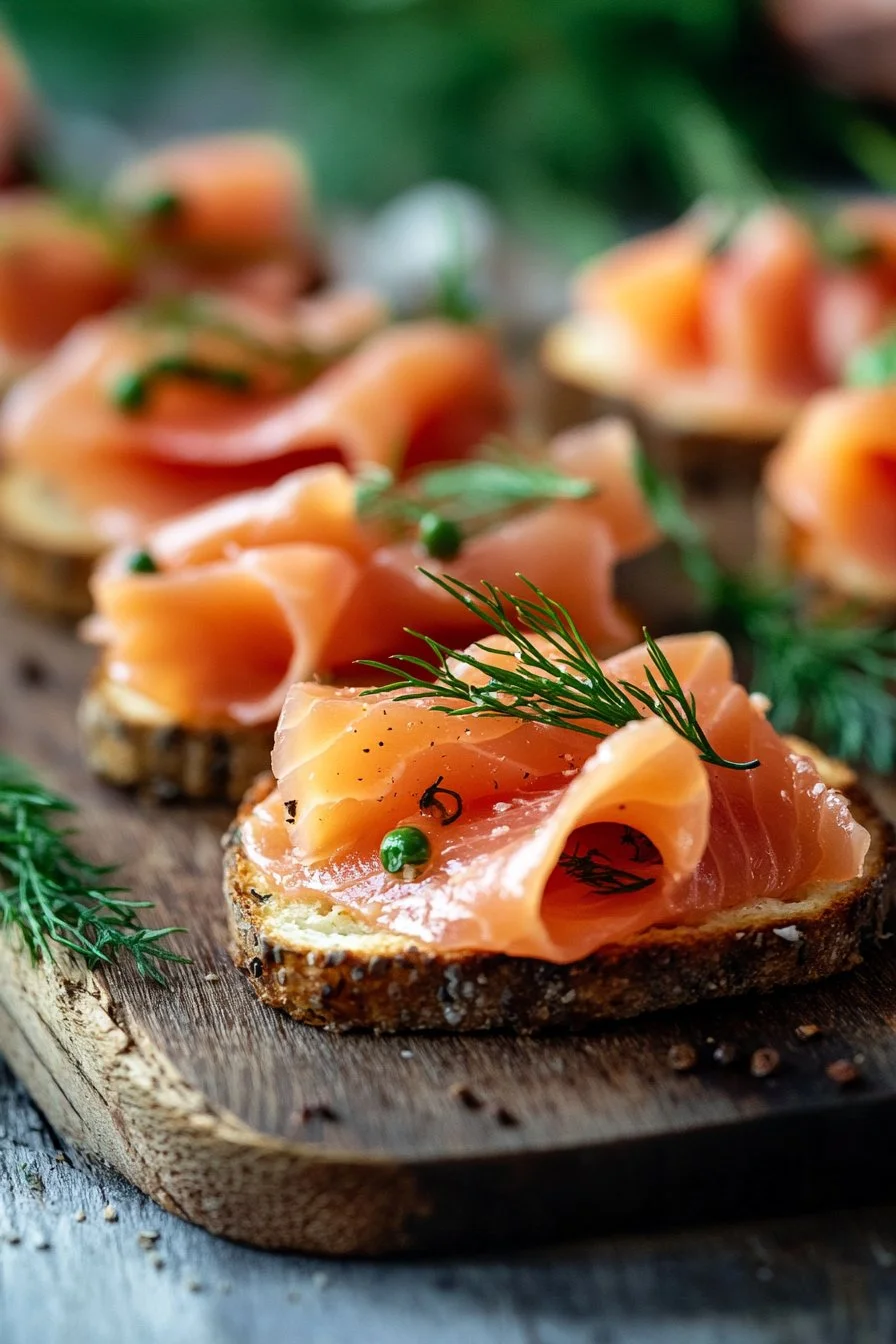 Receta de Canapés de Salmón: ¡Aperitivo Festivo para Chuparse los Dedos! 🎄