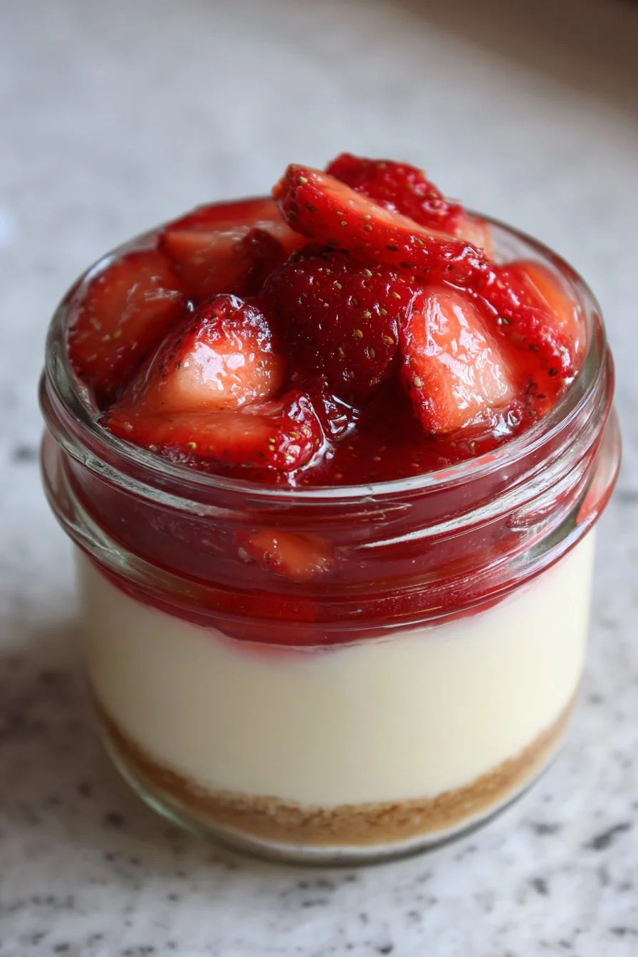 Cheesecake Alto en Proteínas en un Tarro