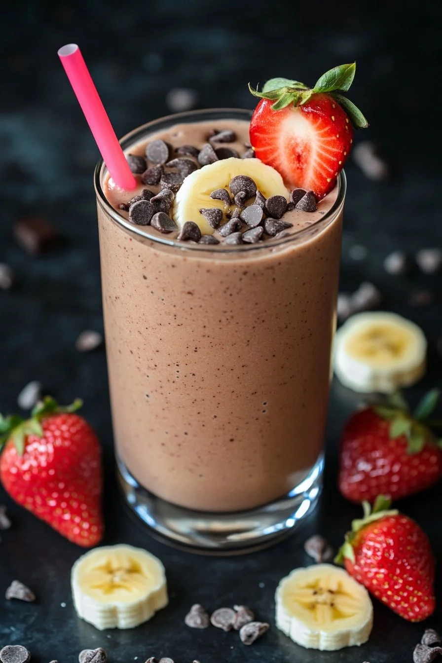 Chocolate Strawberry Banana Smoothie