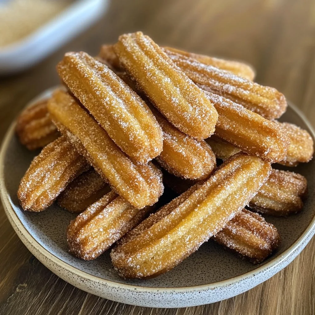 Deliciosos churros de avena recién horneados, perfectos para un postre saludable.
