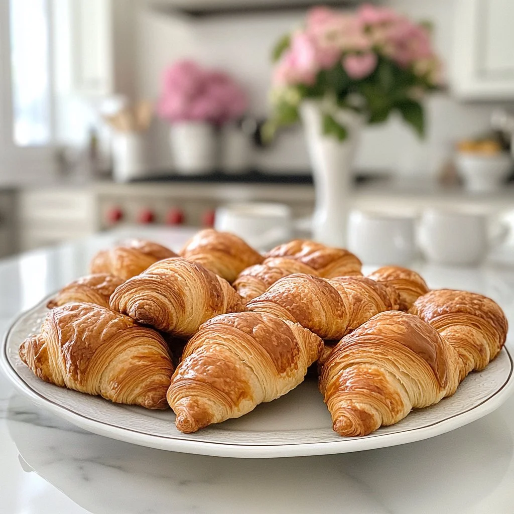 Deliciosos croissants de chocolate recién horneados con relleno suave y rico.