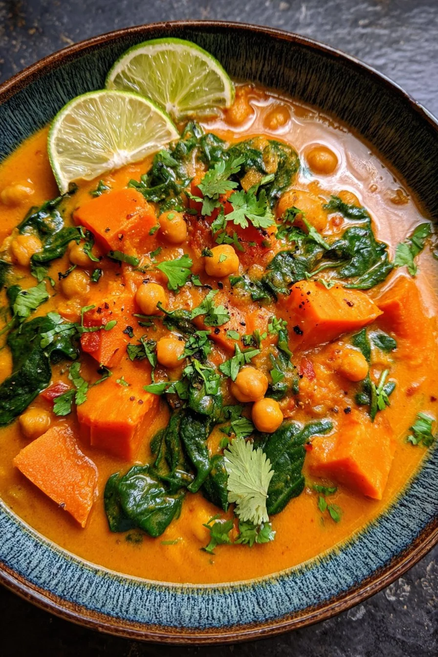 Curry de Batata Dulce y Garbanzos