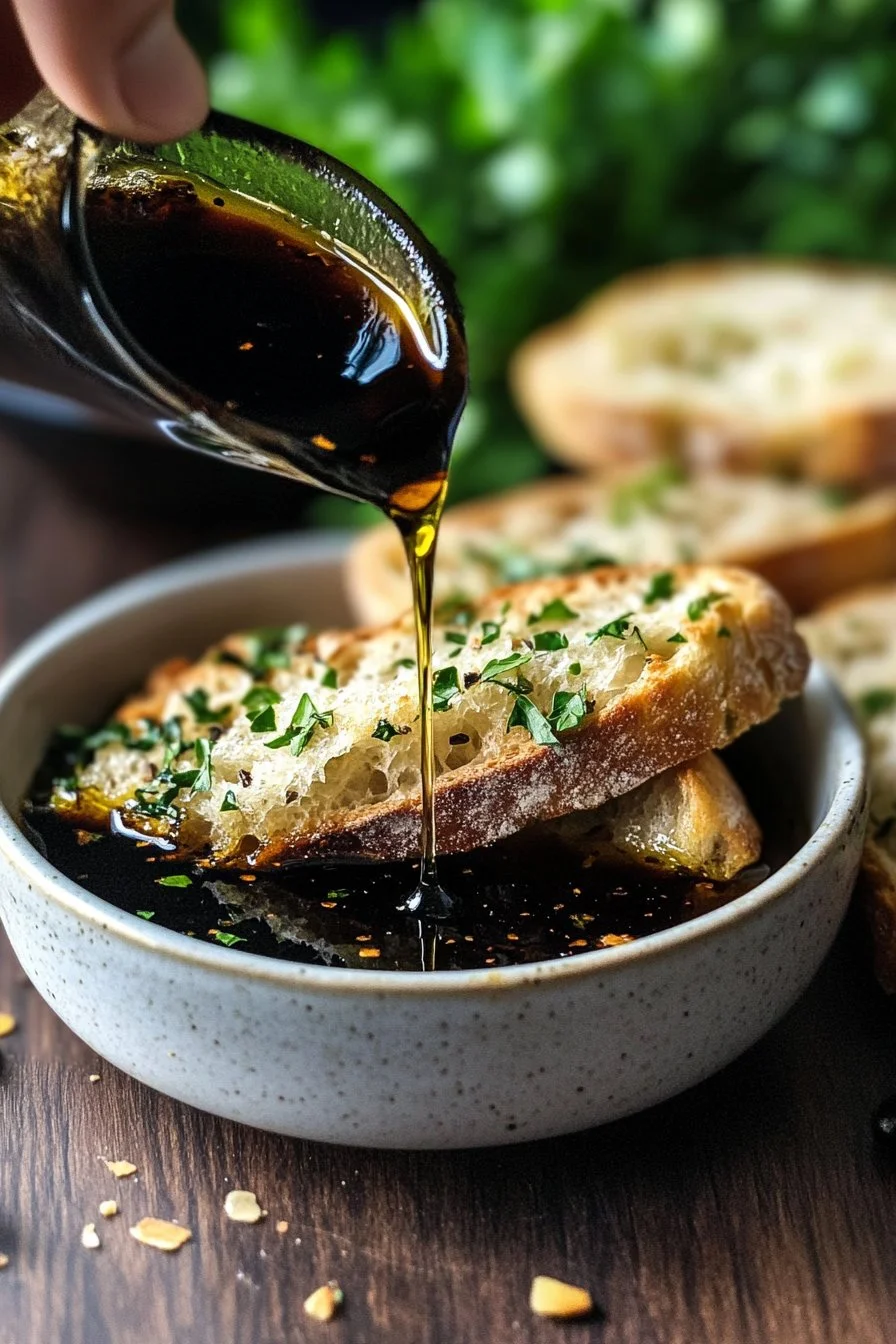 Dip for olive oil and balsamic bread