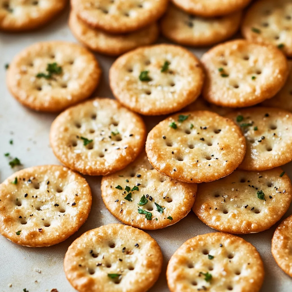 Galletas de harina de garbanzos recién horneadas sobre una mesa.