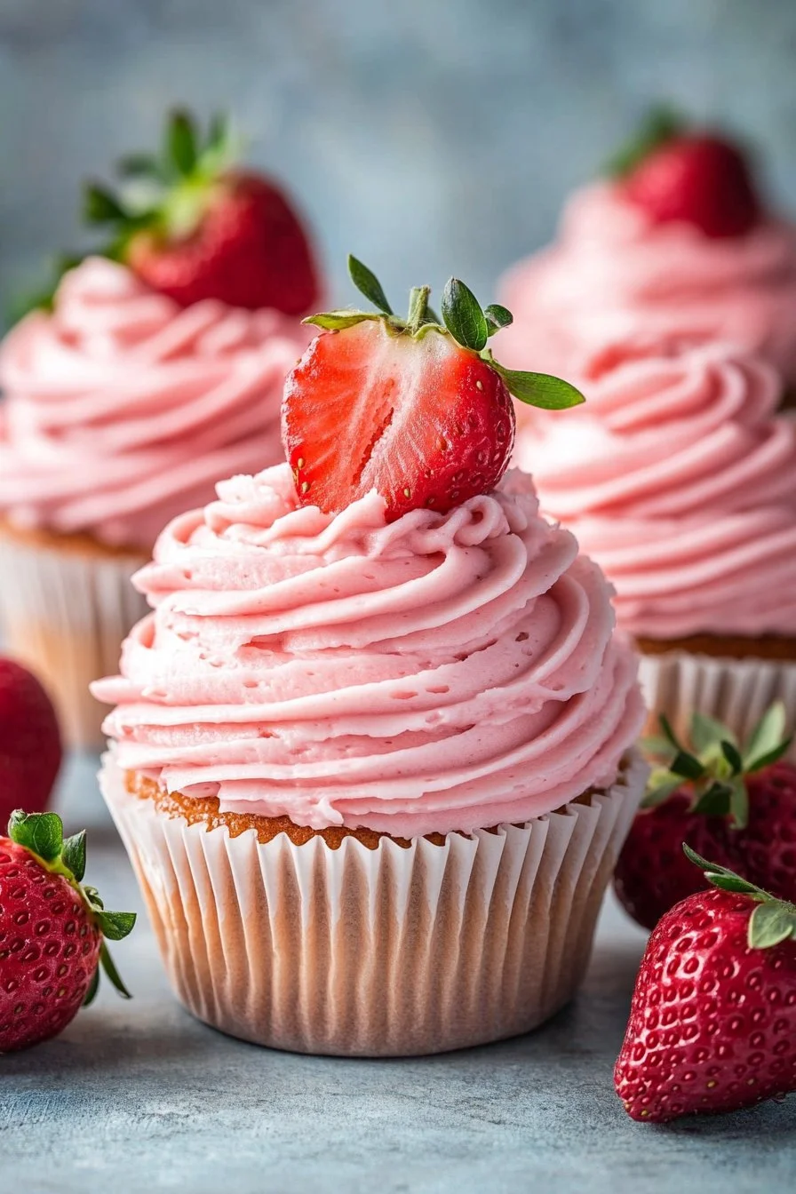 Receta de Glaseado de Queso Crema con Fresas Frescas