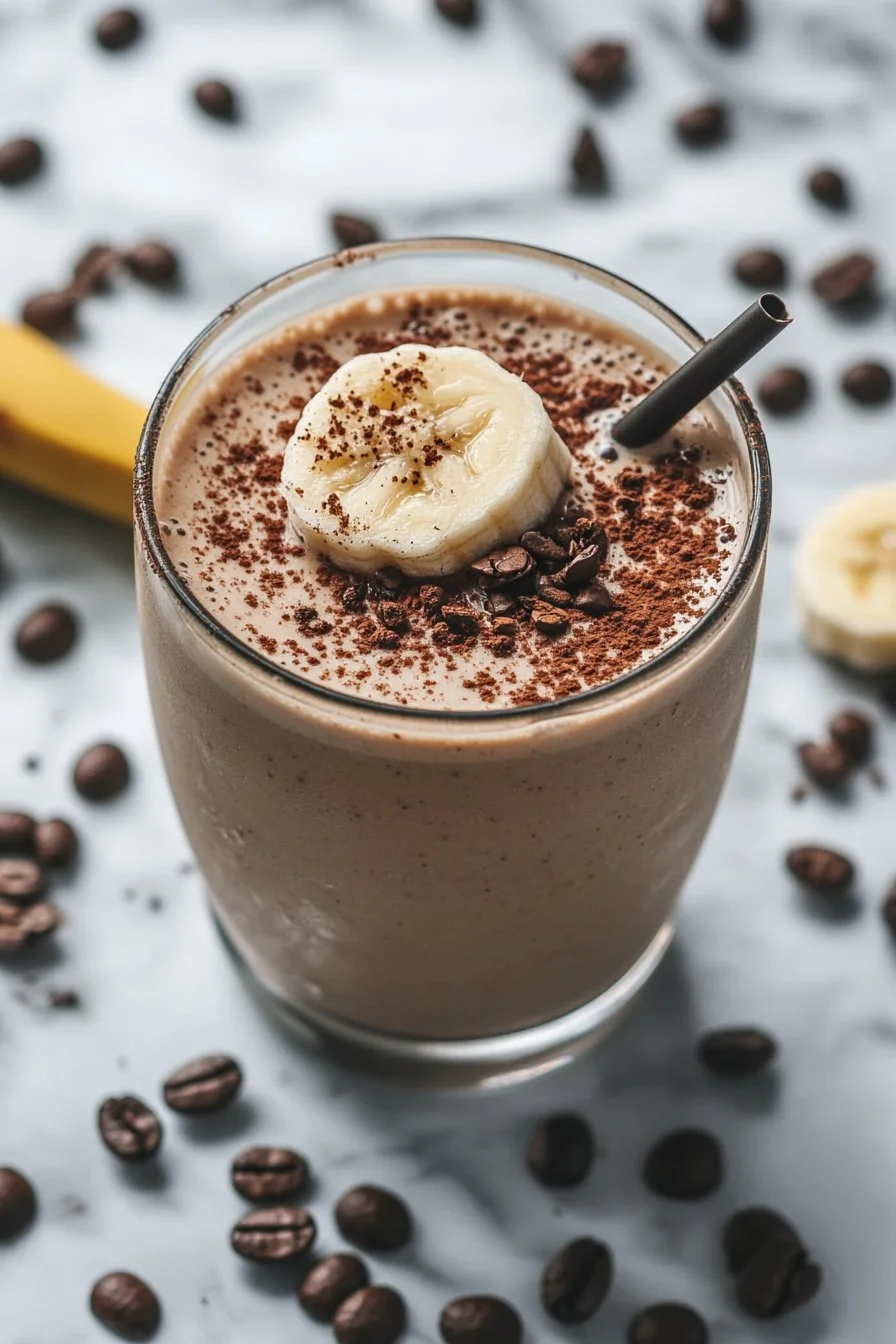 Healthy Coffee Banana Protein Smoothie Recipe