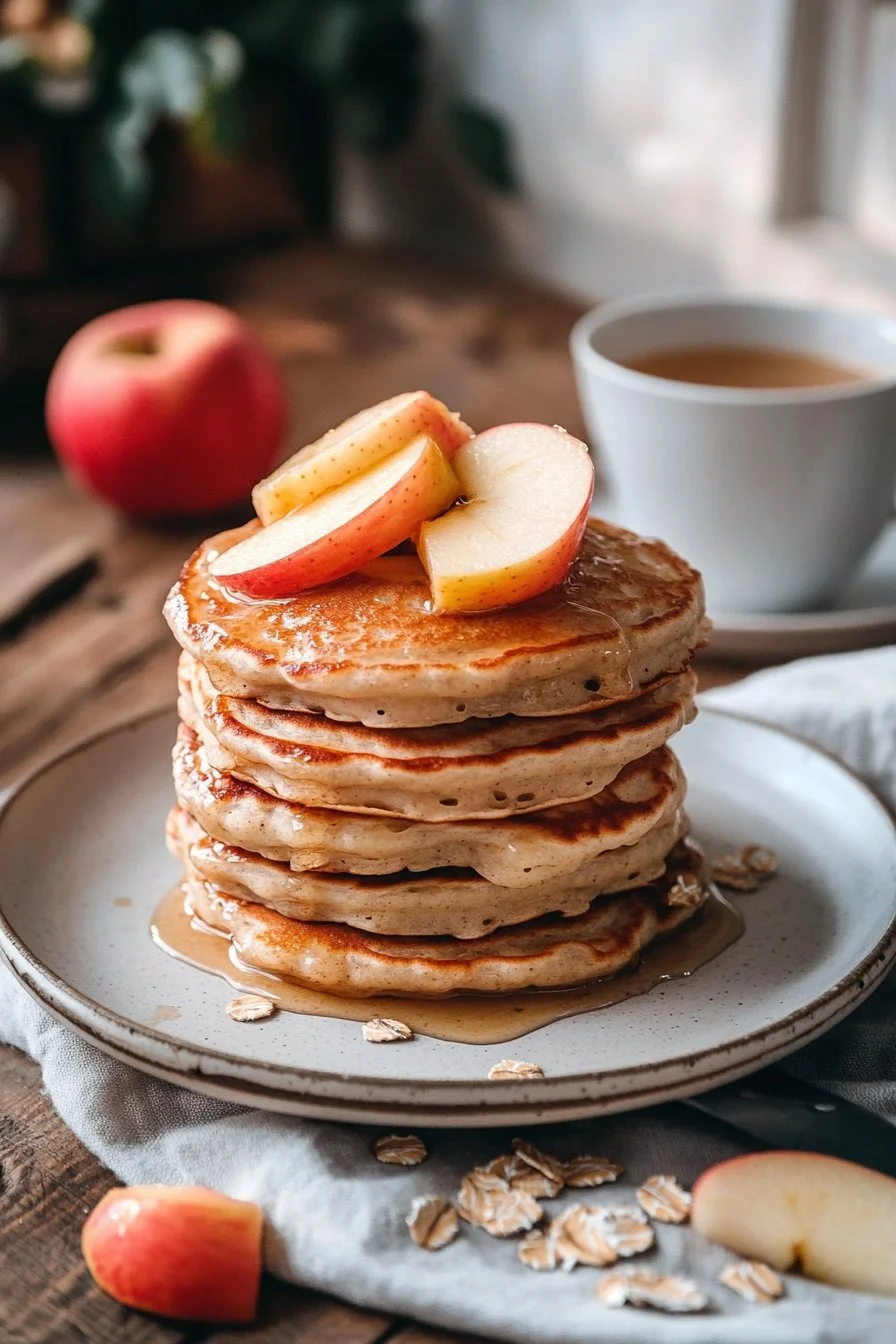 Healthy Oat and Apple Pancakes