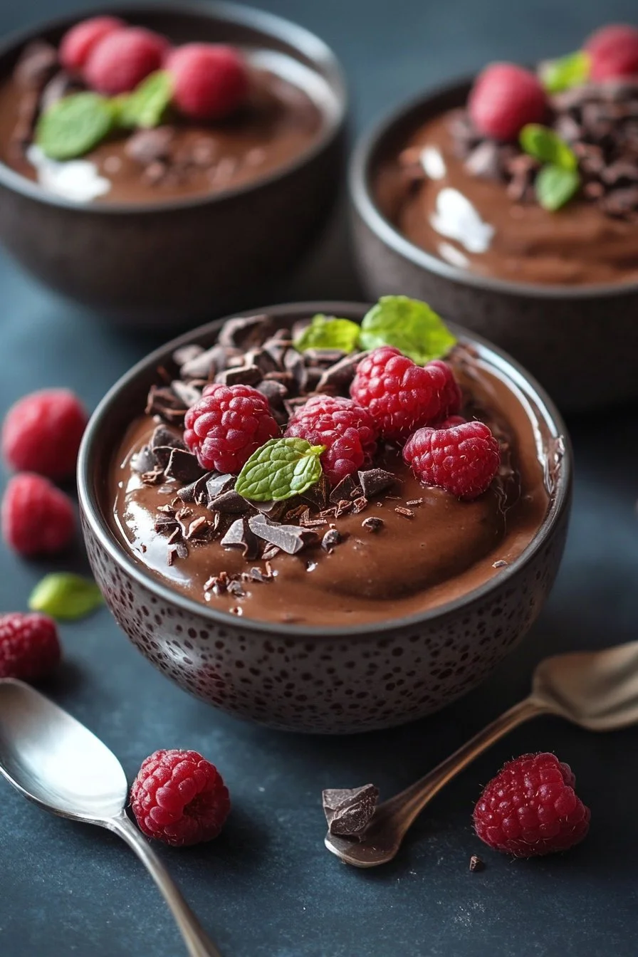 High Protein Chocolate Chia Seed Pudding