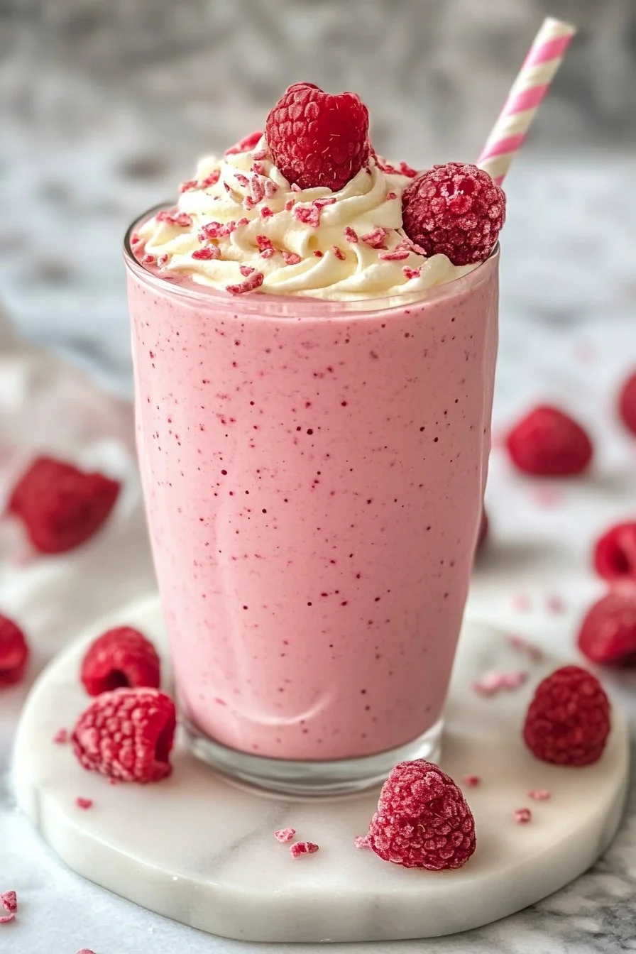 High Protein Raspberry Cheesecake Smoothie