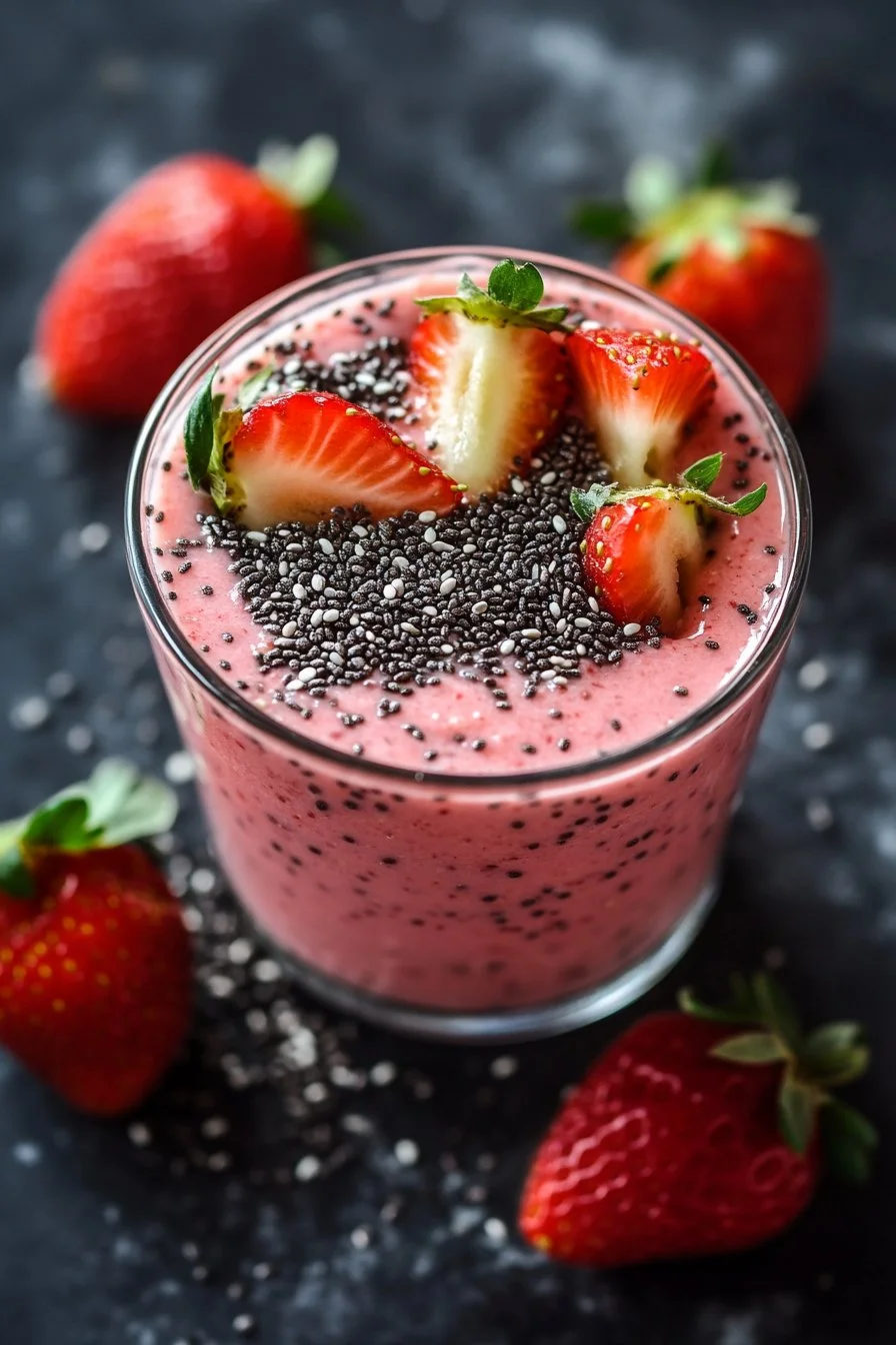 High-Protein Strawberry Chia Seed Pudding