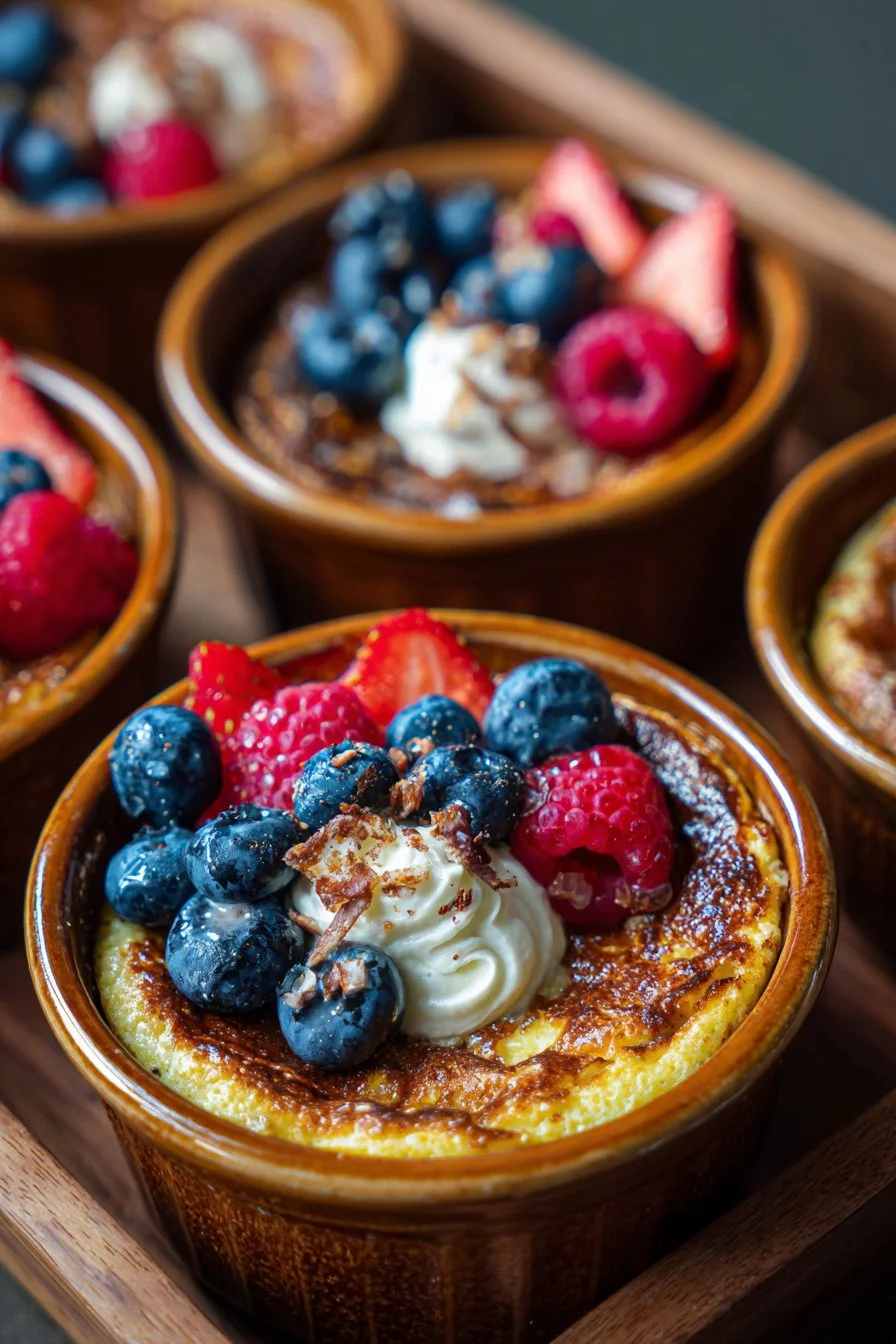 Individual Baked Protein Pancake Bowls