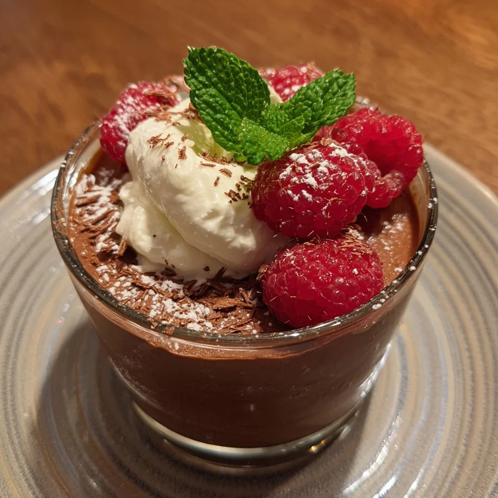 Mousse de chocolate con yogur griego, un postre cremoso y delicioso