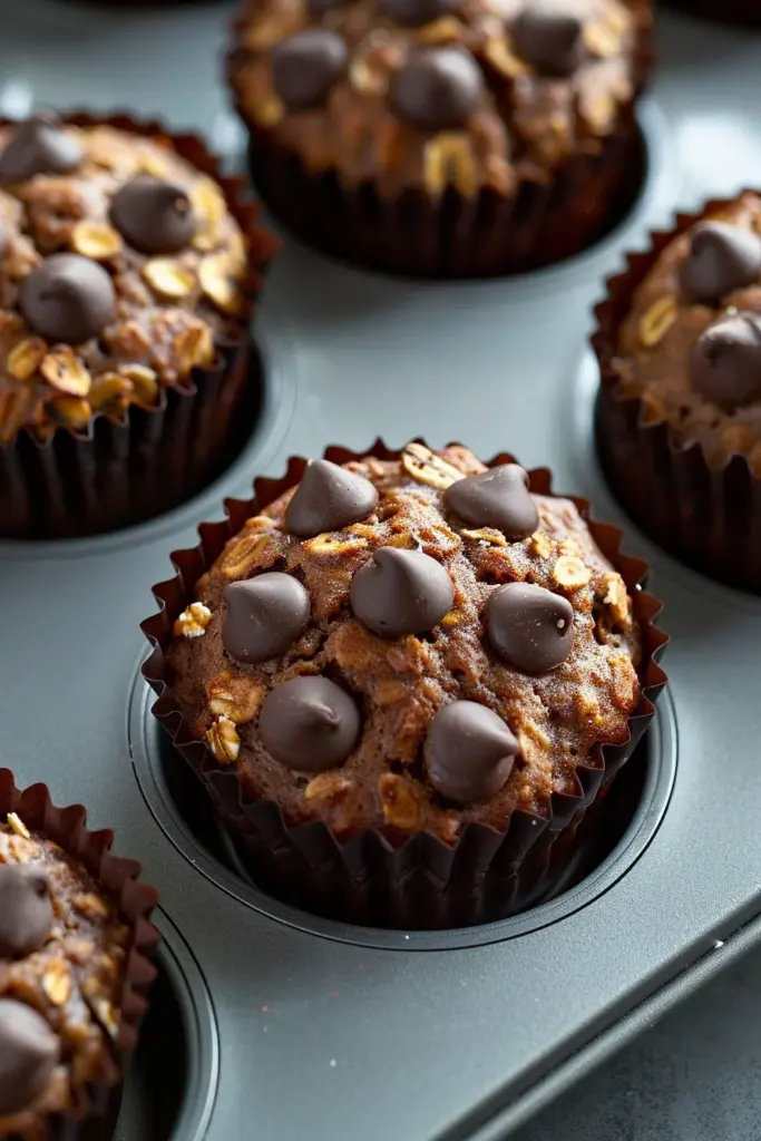 Muffins de Avena Banana y Cacao: ¡Explota tu paladar con esta delicia decadente!