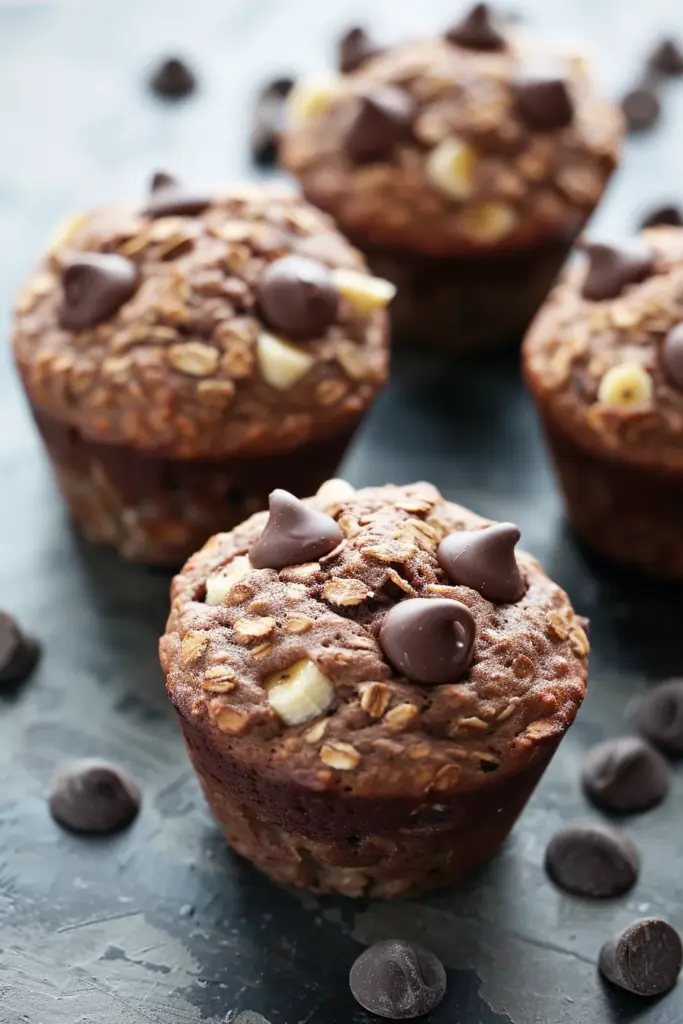 Muffins de Avena Banana y Cacao: ¡Explota tu paladar con esta delicia decadente!