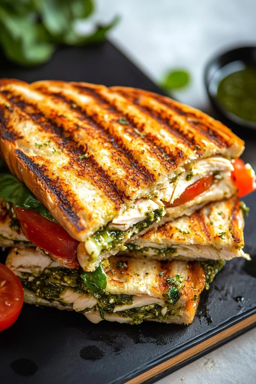 Panini de Pesto de Pavo