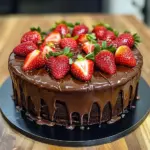Pastel de Chocolate con Fresas