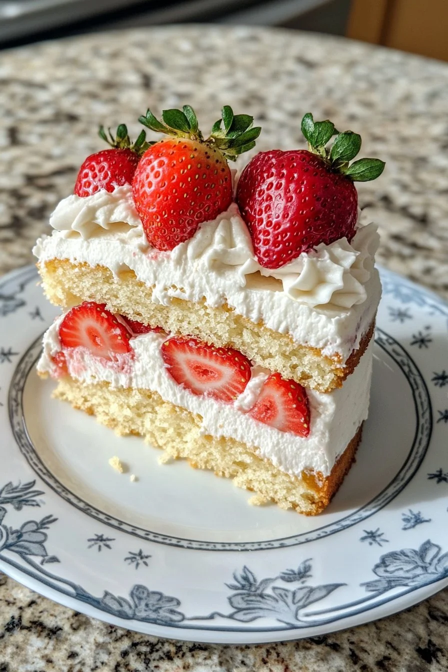 Pastel de corta de fresa