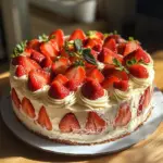 Pastel de Fresa Casero