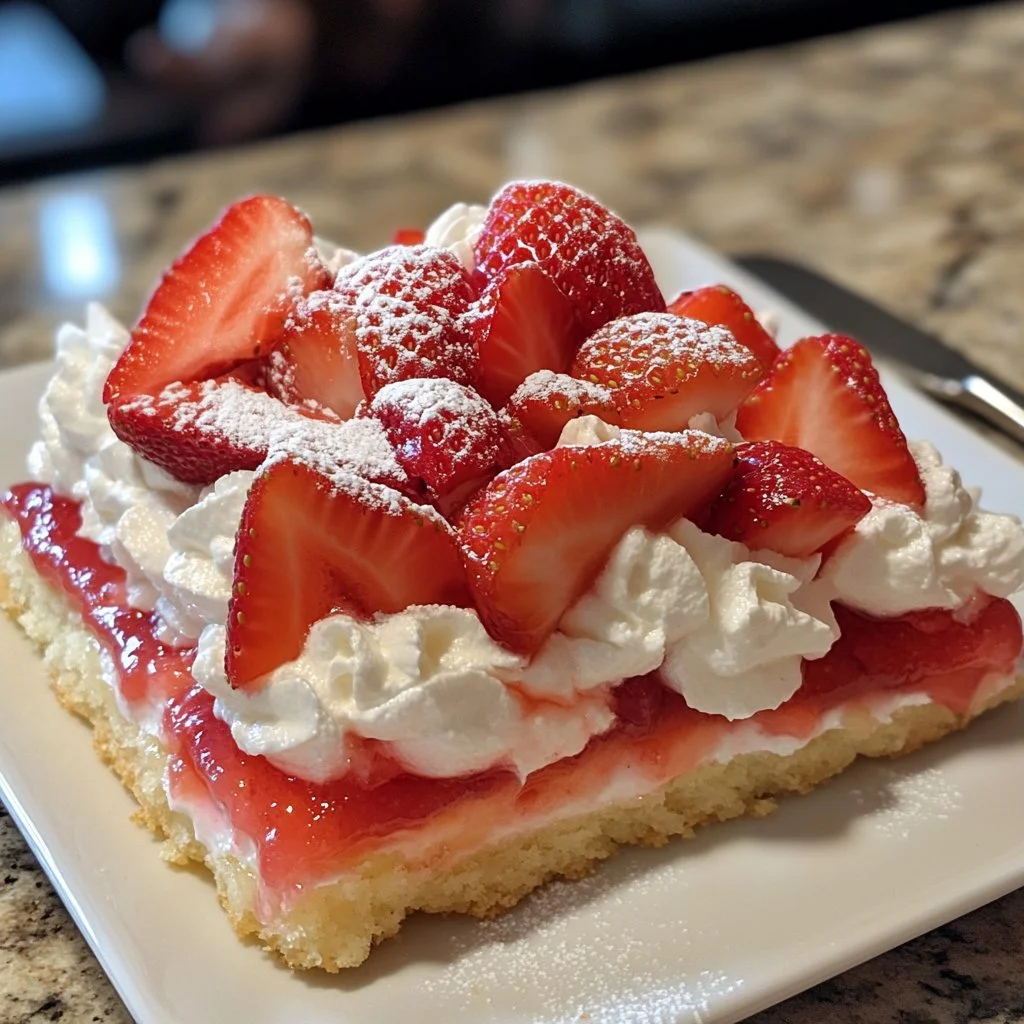 Delicioso Pastel de Fresa en Hoja decorado con fresas frescas y crema