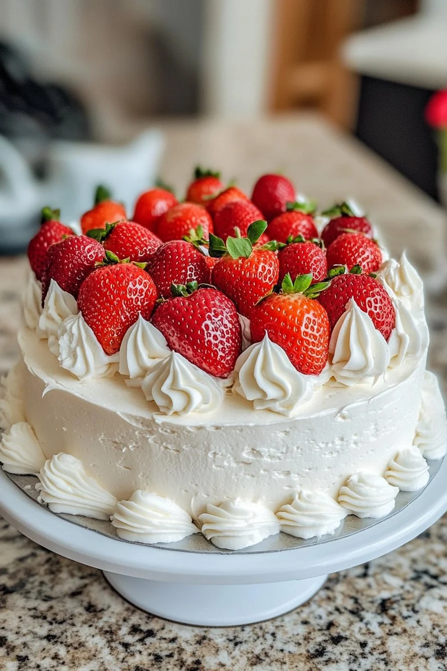 Pastel de Fresa y Vainilla