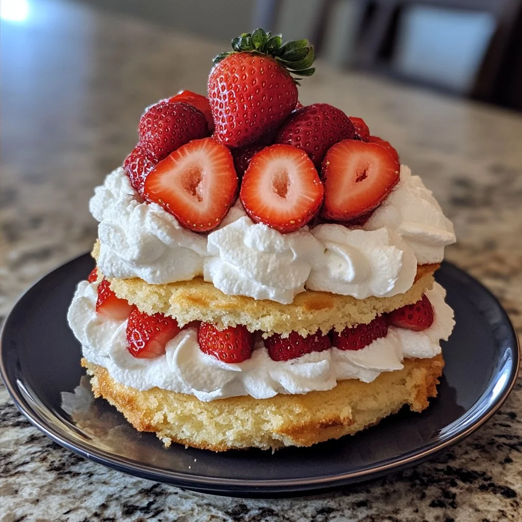 Pastelito de fresa clásico rápido, decoración y presentación atractiva