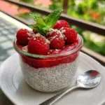 Pudín de Chía con Frambuesa Saludable