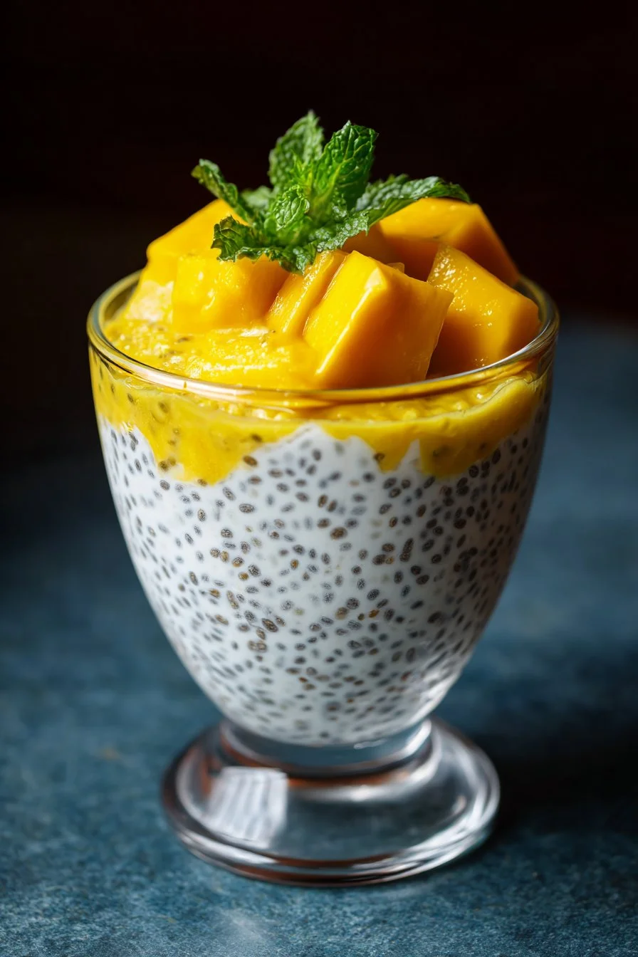 Pudín de Chía con Mango: Un Delicioso Postre Cremoso