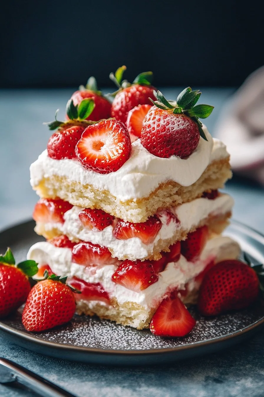 Receta Clásica de Pastel de Fresa