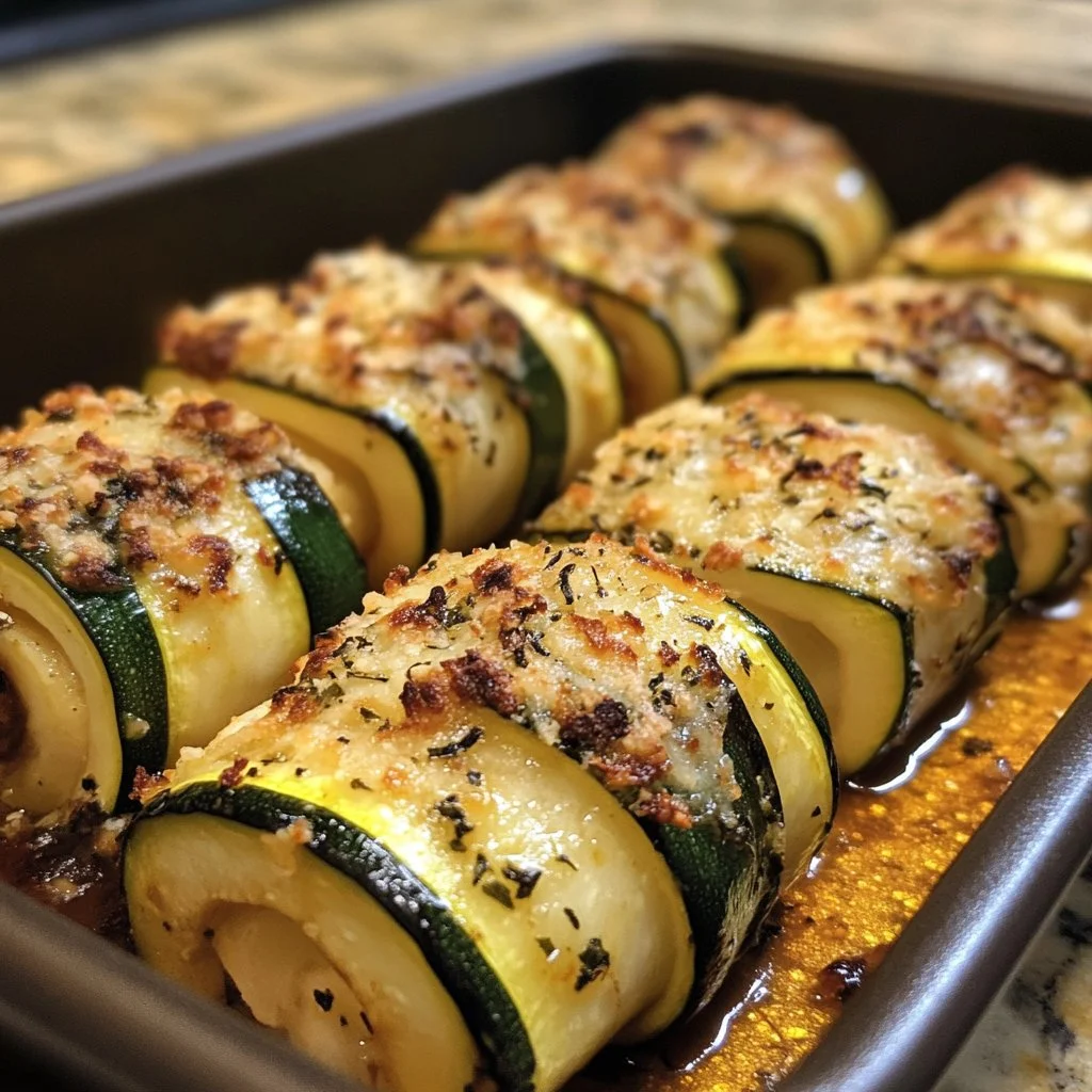 Rollatini de Calabacín preparado con ingredientes frescos y sabrosos
