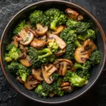 Salteado de brócoli y champiñones