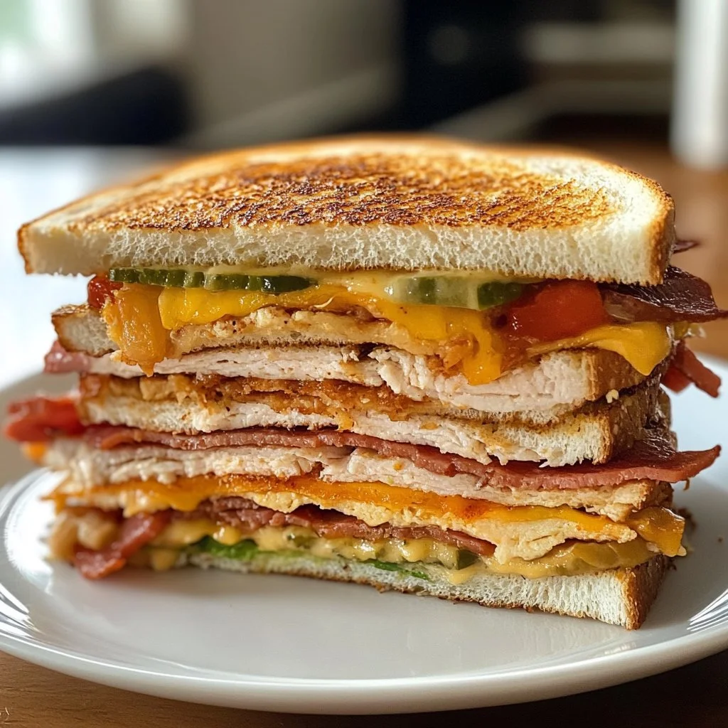 Sándwich Cowboy Club con ingredientes frescos y sabrosos