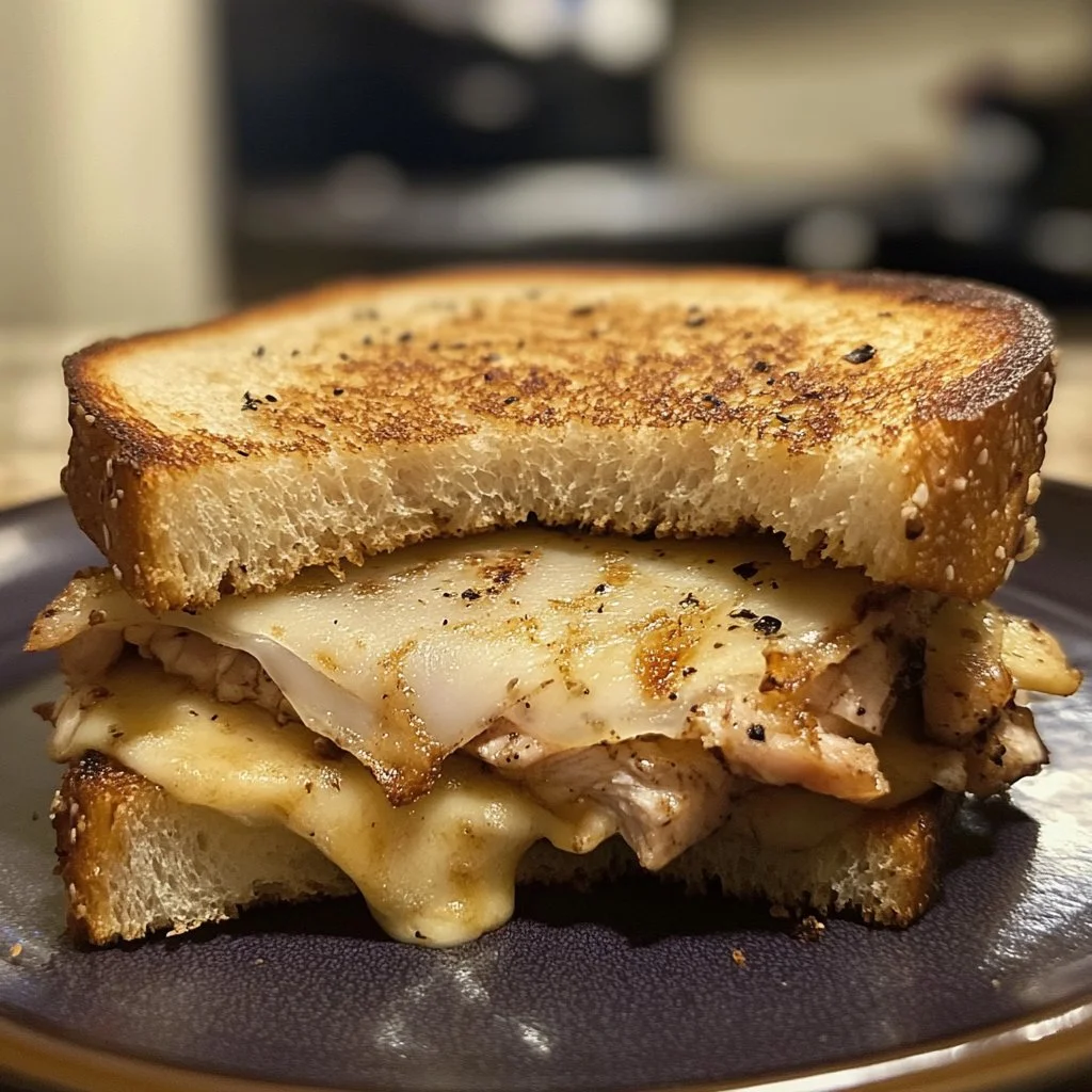 Sándwich de Pollo Cordon Bleu a la Parrilla con ingredientes frescos y crujientes