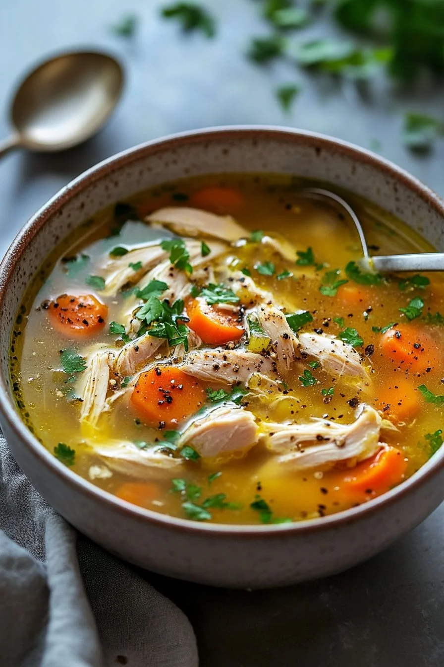 Receta de Sopa de Pollo Antiinflamatoria