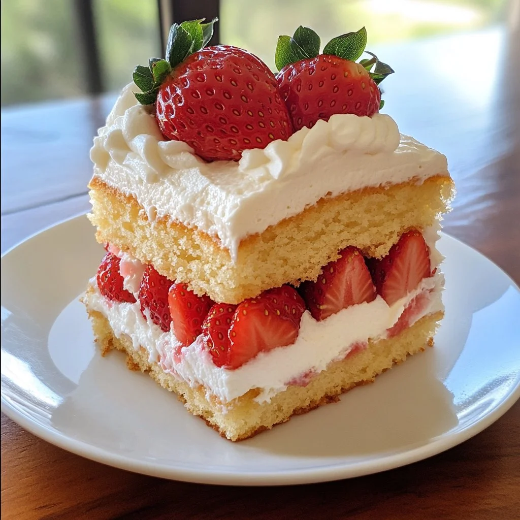 Tarta de fresa inspirada en Kimi ni Todoke con fresas frescas y crema