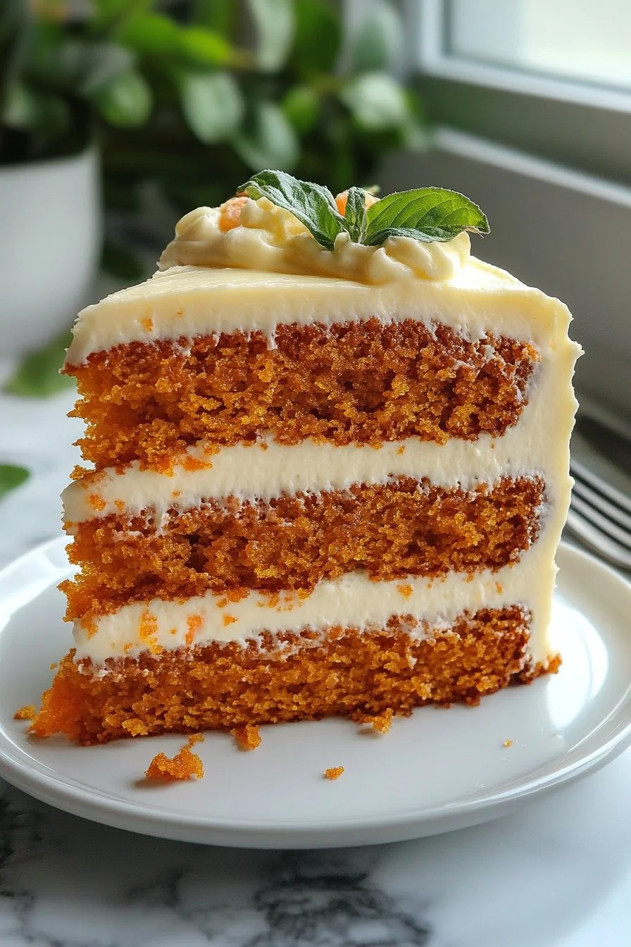 Tarta saludable de zanahoria y naranja