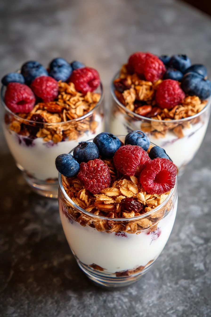 Tazas de Poder de Granola de Yogur Congelado