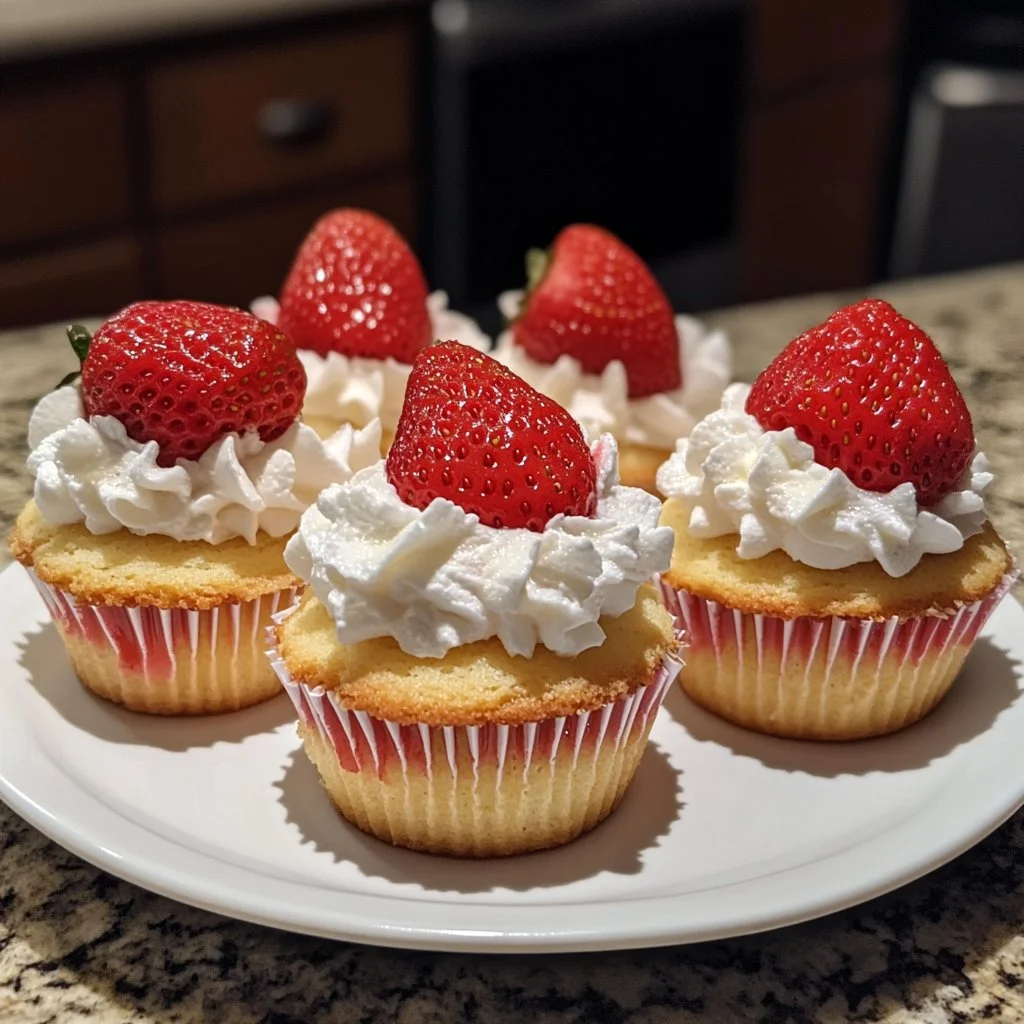 Taza de pastel de fresa listo para disfrutar, receta deliciosa y rápida.