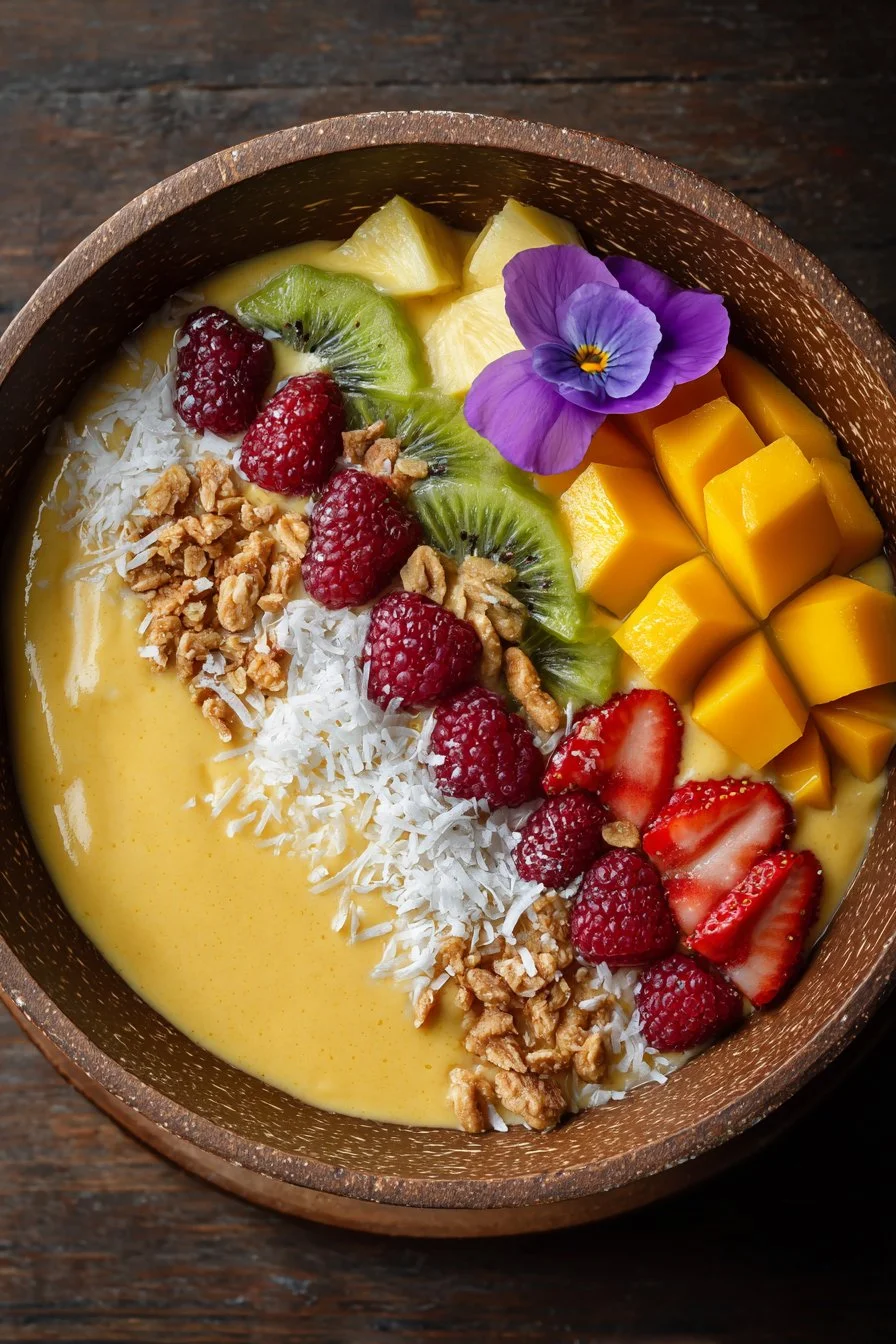 Tazón de Batido de Mango y Piña